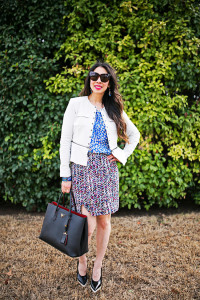 style of sam, how to pattern mix with animal print, cabi zip line blazer, work ootd