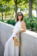 white pleated maxi dress, how to wear a maxi dress