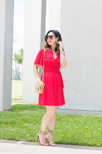 how to wear a red dress, isabel marant rio chain sandals