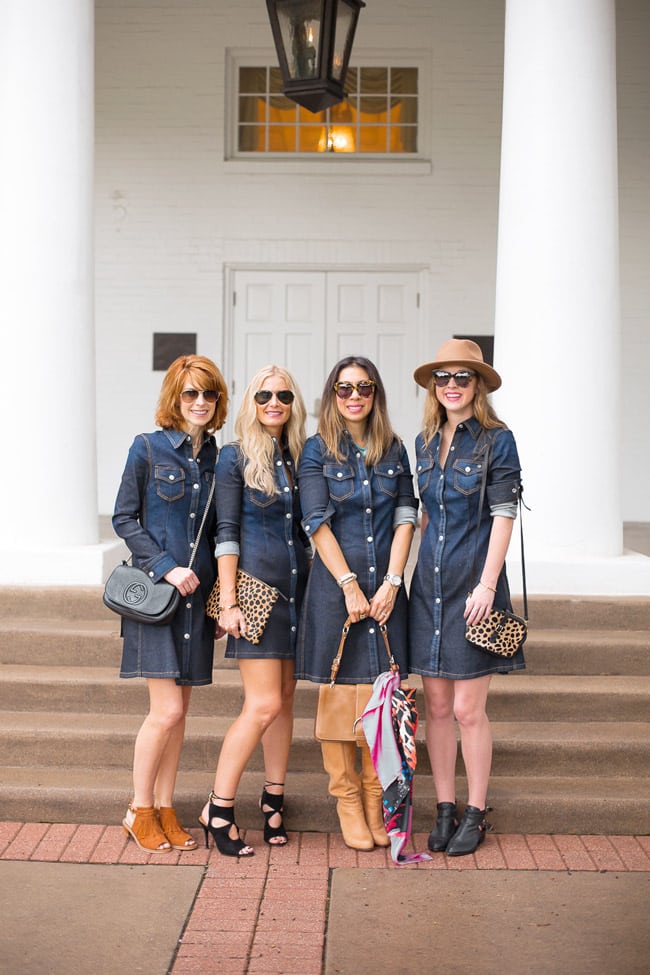 chic at every age, how to wear a denim dress, alexa chung for ag pixie denim dress