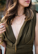 girls night out, alexis bittar choker, samantha name necklace onecklace, how to layer necklaces