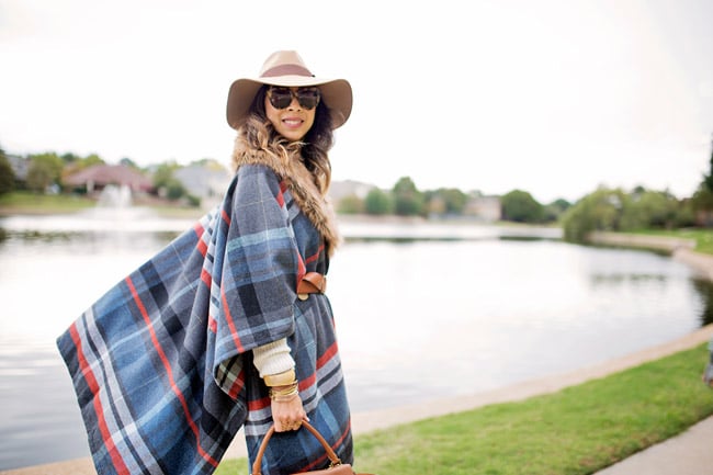 target plaid fur poncho, revove su2c brixton hat, how to layer for winter