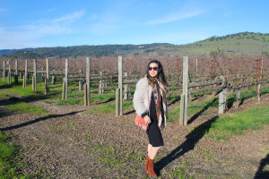 stylish travel outfit, napa valley outfit idea for february