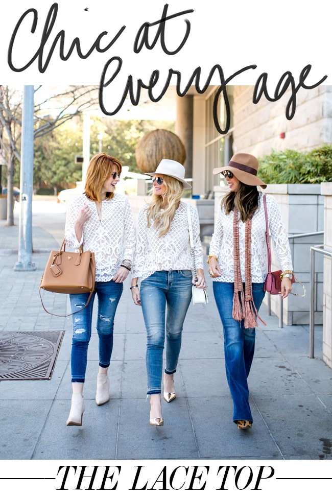 chic at every age, style at any age, how to wear a lace top