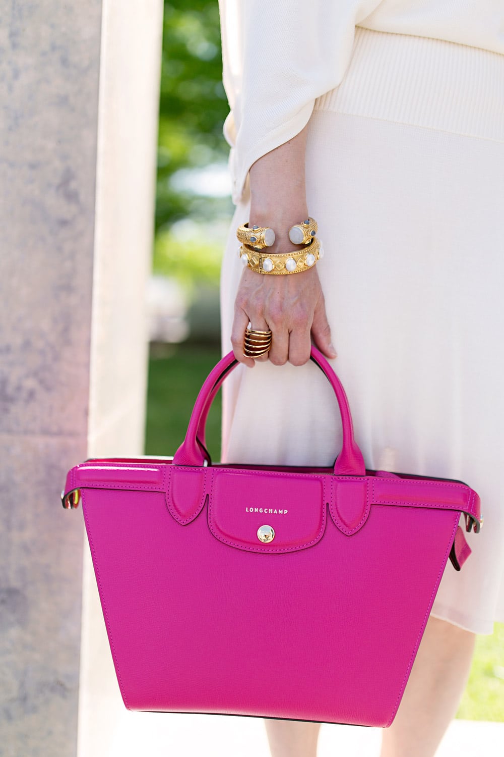 Longchamp Le Pliage Heritage cyclamen pink, julie vos bracelets, vita fede futuro ring