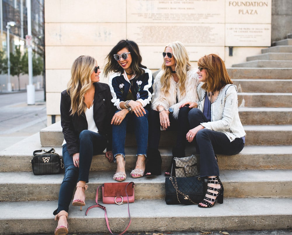 four ways to wear a cami, blogger friends