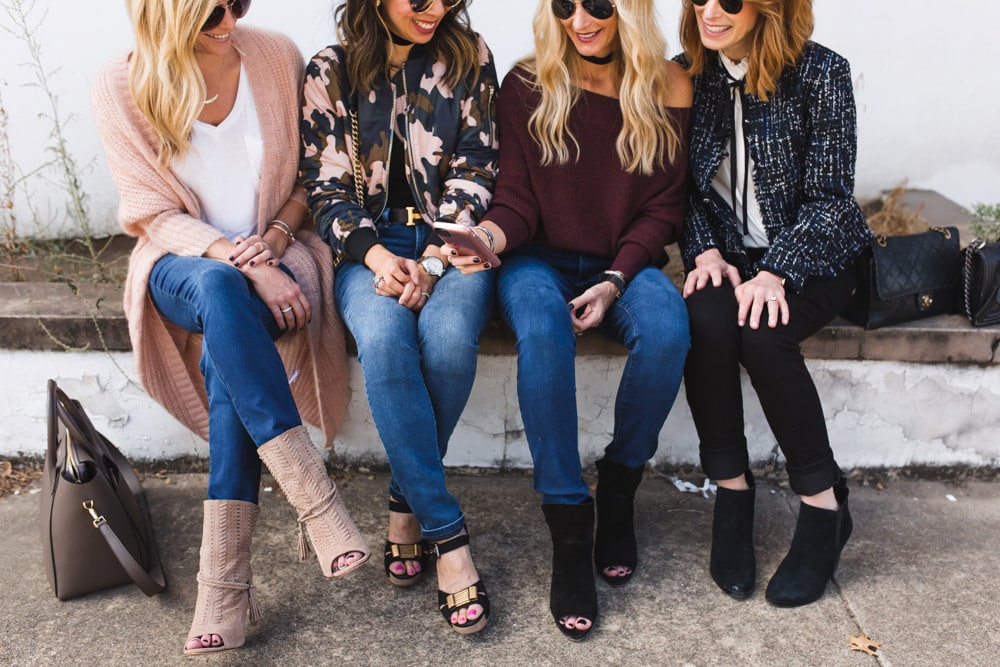 chic at every age blogger friends wearing NYDJ uplift jeans having fun