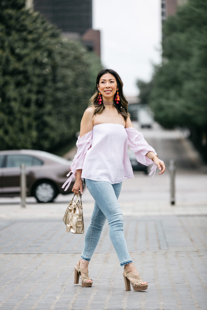 Style of Sam | How to Wear Off the Shoulder Tops at Any Age