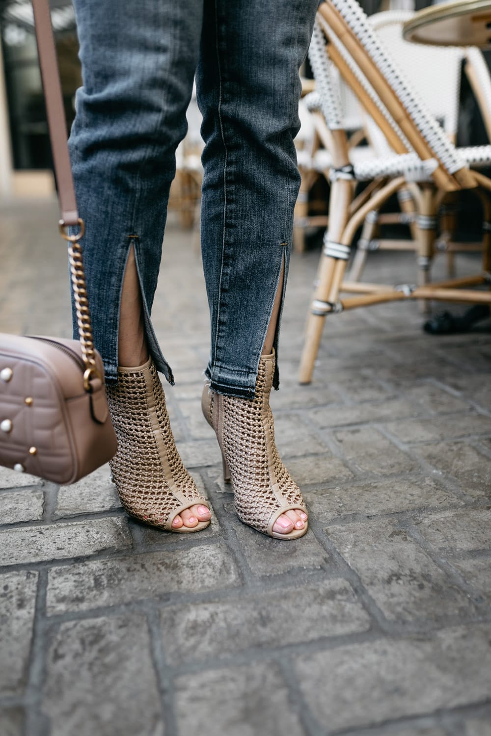 frame front split jeans gucci pearl marmont camera bag sam edelman perforated peep toe booties