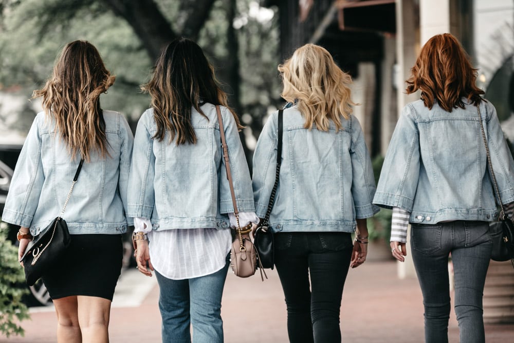 four ways to wear madewell bell sleeve denim jacket chic at every age