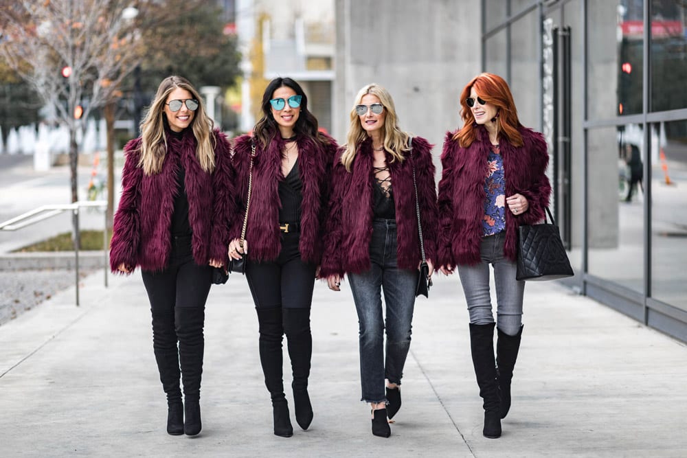 Chic at Every Age | Burgundy Fur Jacket | Style of Sam