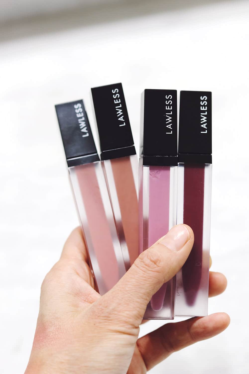 clean beauty dupe kylie lip kit, lawless beauty matte lip swatches review
