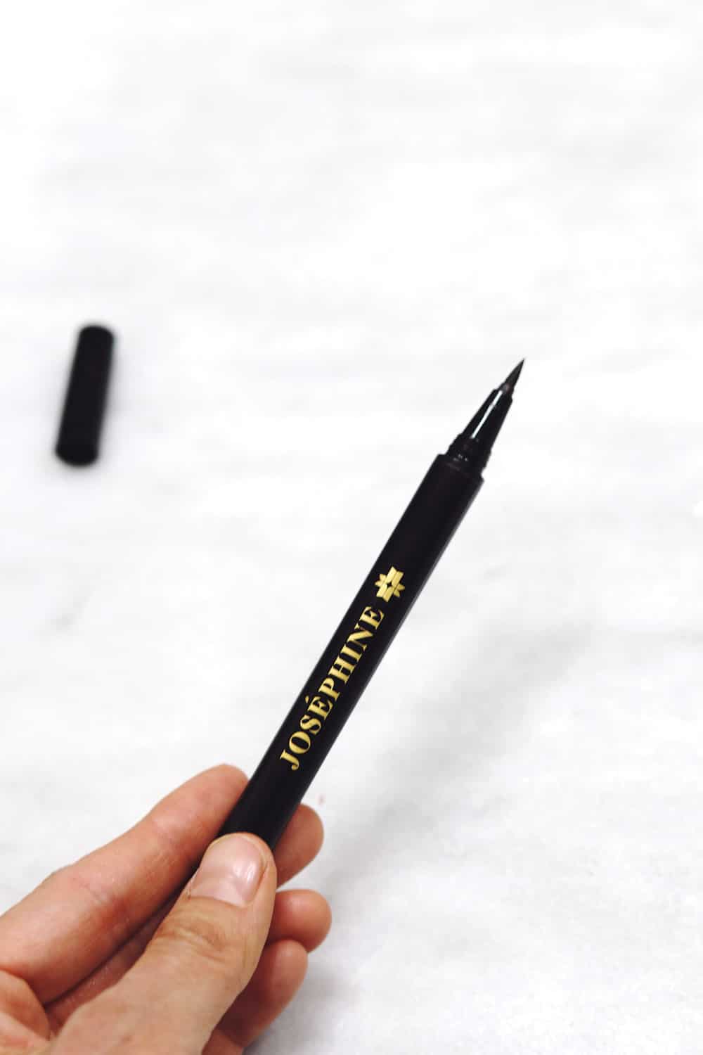 josephine cosmetics eye define liner review, clean beauty dupe makeup forever graphic pen liner