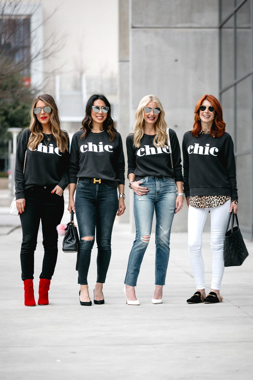 style at any age, how to look chic in a sweatshirt