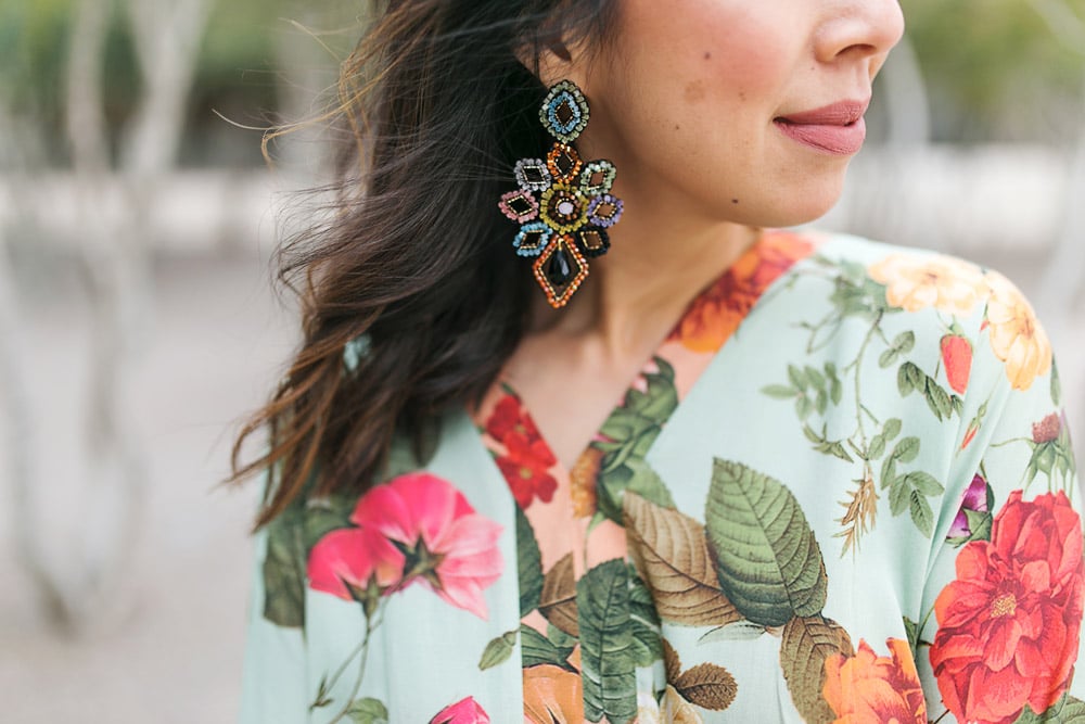 lavish by tm earrings farm rio marilla floral maxi dress