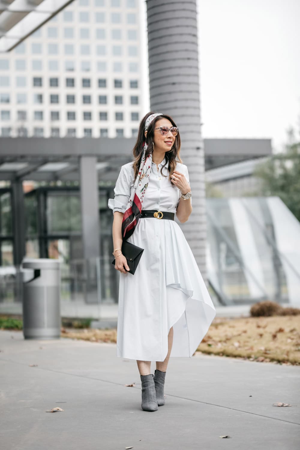 style of sam in theory shirt dress cabi dandy plaid booties rachel zoe spring box of style 2019