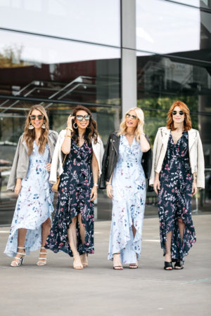 chic at every age in banana republic floral wrap maxi dresses for wedding guests