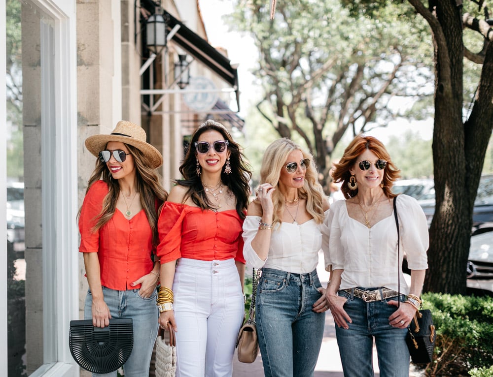 chic at every age, what to wear on 4th of july, puff sleeve tops