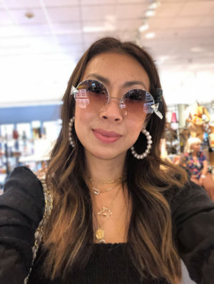 nordstrom anniversary sale dressing room selfies, nsale honest review fendi round sunglasses