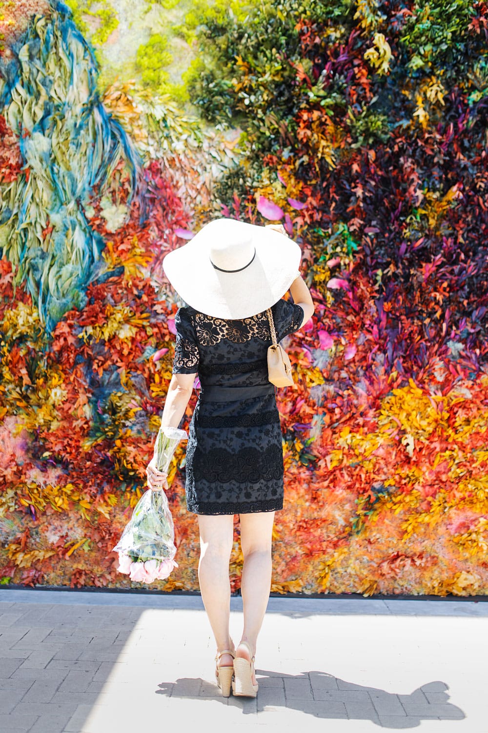 style of sam in christy lynn valencia black lace dress at monet wall in fort worth