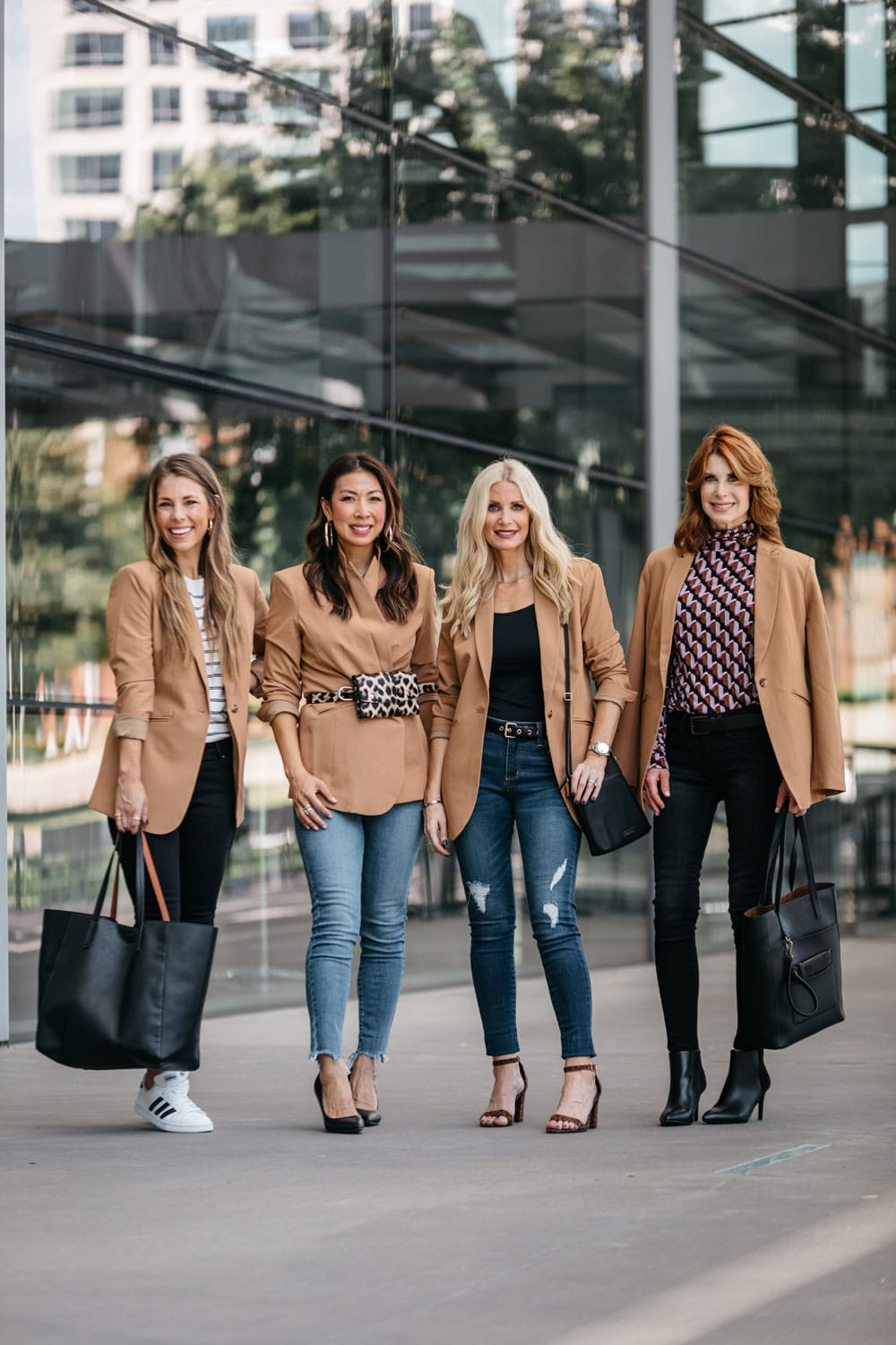 chic at every age, 4 ways to style a camel blazer