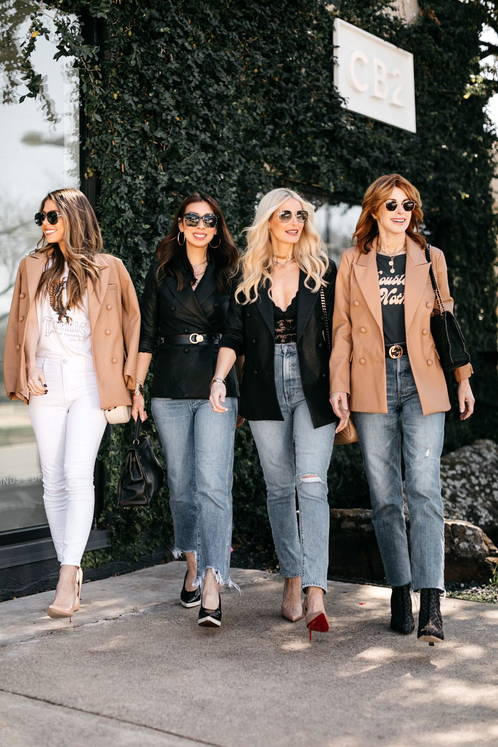 chic at every age, how to wear a leather blazer