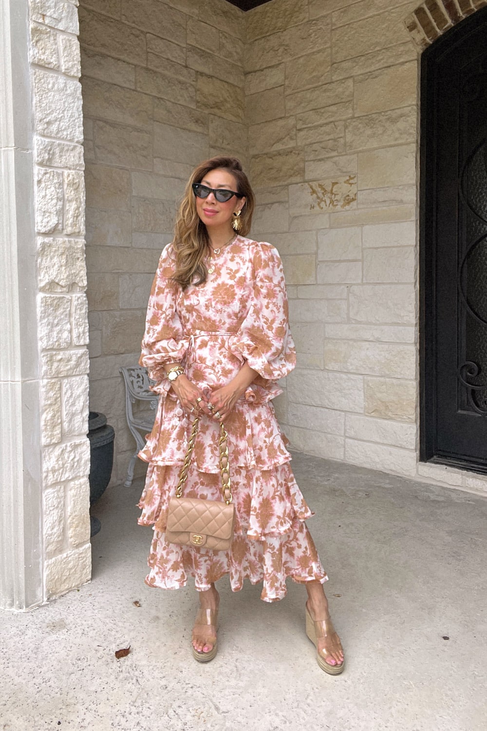 style of sam in zimmermann tiered ruffle dress, how to dress more confident