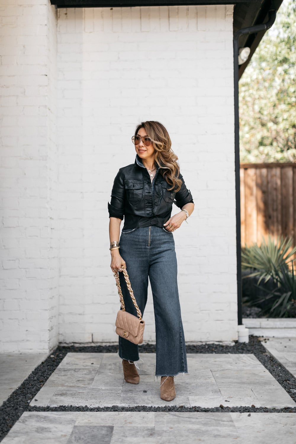 black coated jeans Blogger 