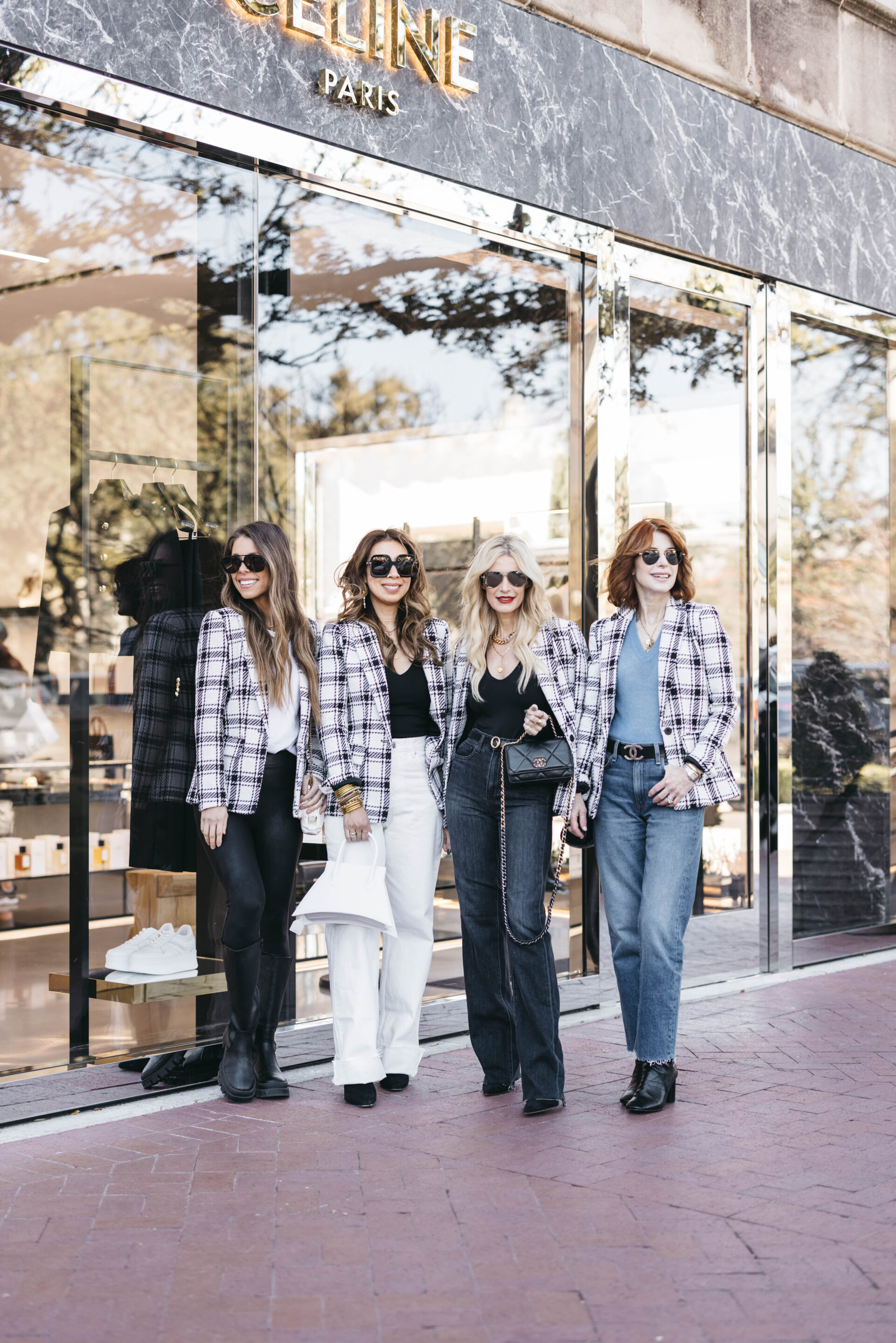 Chic at Every Age | How to Style a Black and White Plaid Blazer | Evereve Kennedy Blazer