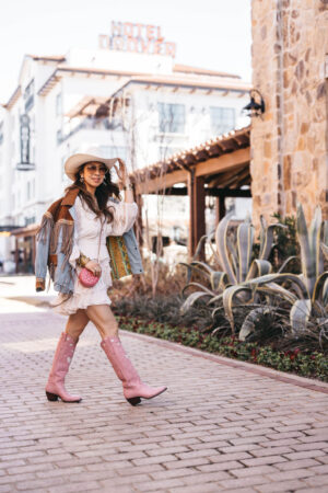 style of sam in city boots pink heart cowboy boots, how to wear cowboy boots