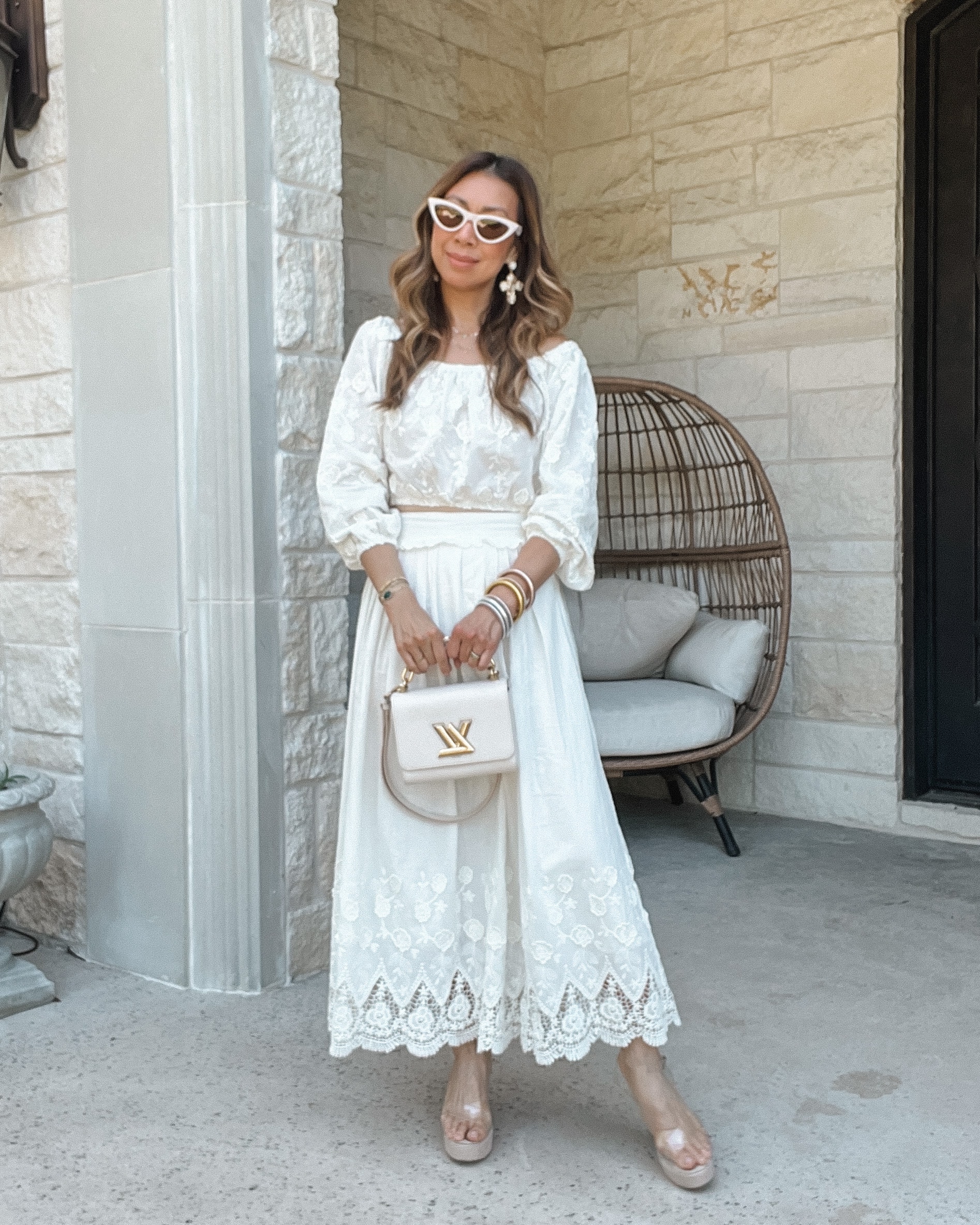 Louis Vuitton Bag Wedding Guest Look  Revolve dresses, Maxi dress, Dresses