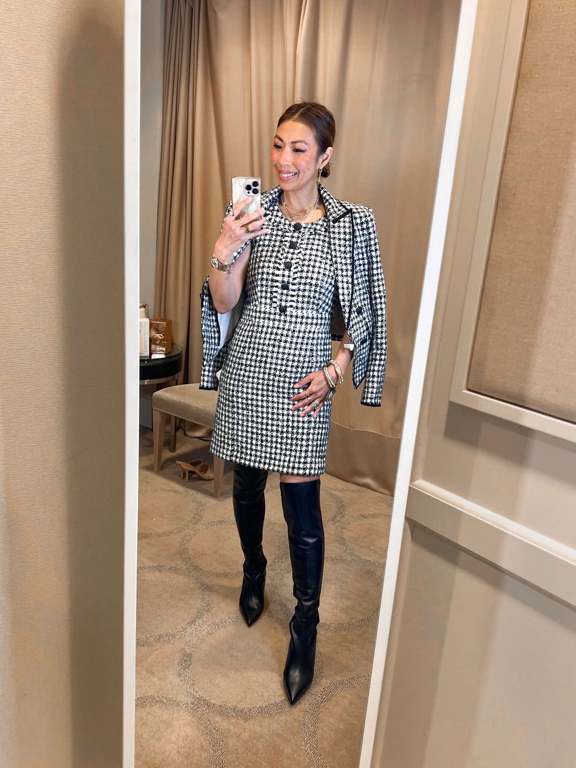 Nordstrom Anniversary Sale 2023 Try Ons, style of sam in veronica beard tweed dress and blazer nsale